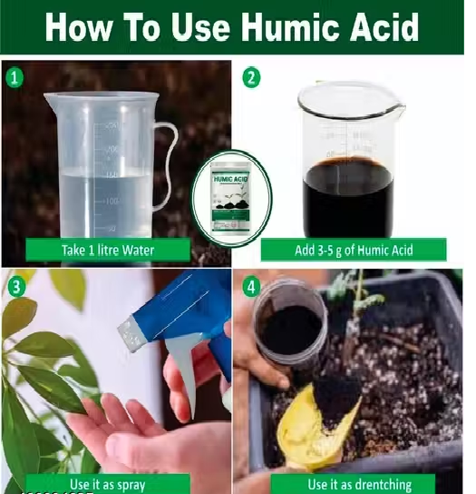 ORGANICA Agro Farm I HUMIC ACID(POTASSIUM HUMATE-98) Shiny Flakes, 4500g(900gX5Pkt)Organic Plant Growth Supplement, Promotes Plant Root Systems, Super Grade Quality, Suitable to all types plants. - Image 4